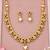 Gold-plated necklace set in multicolor - traditional style