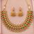 Gold-plated necklace set in multicolor - traditional style