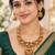 Gold-plated necklace set in multicolor - traditional style