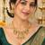 Gold-plated necklace set in multicolor - traditional style