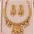 Gold-plated necklace set in multicolor - traditional style