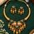 Gold-plated necklace set in green - traditional style