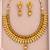 Gold-plated necklace set in golden - traditional style