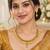 Gold-plated necklace set in golden - traditional style