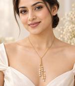 Gold-plated necklace in golden - designer style