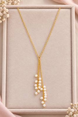 Gold-plated necklace in golden - designer style 2