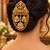 Gold-plated brooch in golden - traditional style