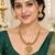 Gold-plated necklace set in multicolor - traditional style