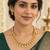 Gold-plated necklace set in golden - traditional style