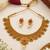 Gold-plated necklace set in multicolor - traditional style