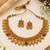 Gold-plated necklace set in multicolor - traditional style