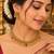 Gold-plated necklace set in multicolor - traditional style