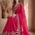 Pink ethnic motifs zari silk blend designer saree