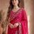 Pink ethnic motifs zari silk blend designer saree