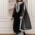  Faux Georgette Embroidery Work A-line Kurta Pant and Dupatta Set