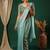 Blue embellished  georgette saree