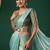 Blue embellished  georgette saree