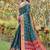 Blue woven design zari  patola saree