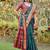 Blue woven design zari  patola saree