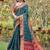 Blue woven design zari  patola saree