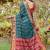 Blue woven design zari  patola saree