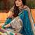 Blue ethnic motifs woven design zari paithani saree