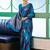 Blue woven design zari banarasi saree