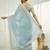 Blue embellished zari  chiffon saree