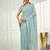 Blue embellished zari  chiffon saree