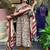Cotton Printed Work Flared Kurta Pant and Dupatta Set
