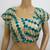 Mistyque Teal Squares Saree Blouse (size 36)