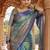 Blue woven design zari  kanjeevaram saree