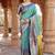 Blue woven design zari  kanjeevaram saree