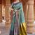Blue woven design zari  kanjeevaram saree