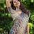 Blue printed jacquard zari organza leheriya saree