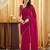Pink embellished beads and stones  georgette saree