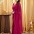 Pink embellished beads and stones  georgette saree