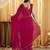 Pink embellished beads and stones  georgette saree