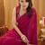 Pink embellished beads and stones  georgette saree