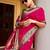 Pink ethnic motif woven design zari banarasi saree
