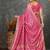 Pink ethnic motifs zari bandhani saree