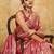 Pink ethnic motifs woven design zari banarasi saree