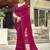 Pink pink striped beads and stones georgette dyed & stone work border saree