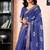 Blue woven design zari ready to wear saree