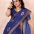 Blue woven design zari ready to wear saree