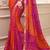 Pink bandhani poly chiffon fusion bandhani saree