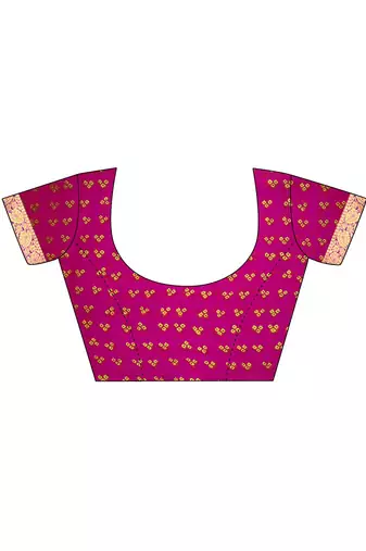 Pink bandhani poly chiffon fusion bandhani saree