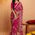 Pink bandhani gotta patti  georgette saree
