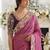 Pink embellished embroidered georgette saree with designer blouse