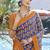 Blue printed ready to wear saree